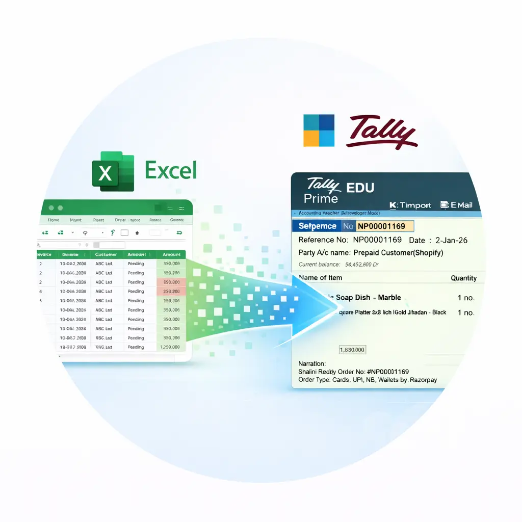 Excel data to Tally