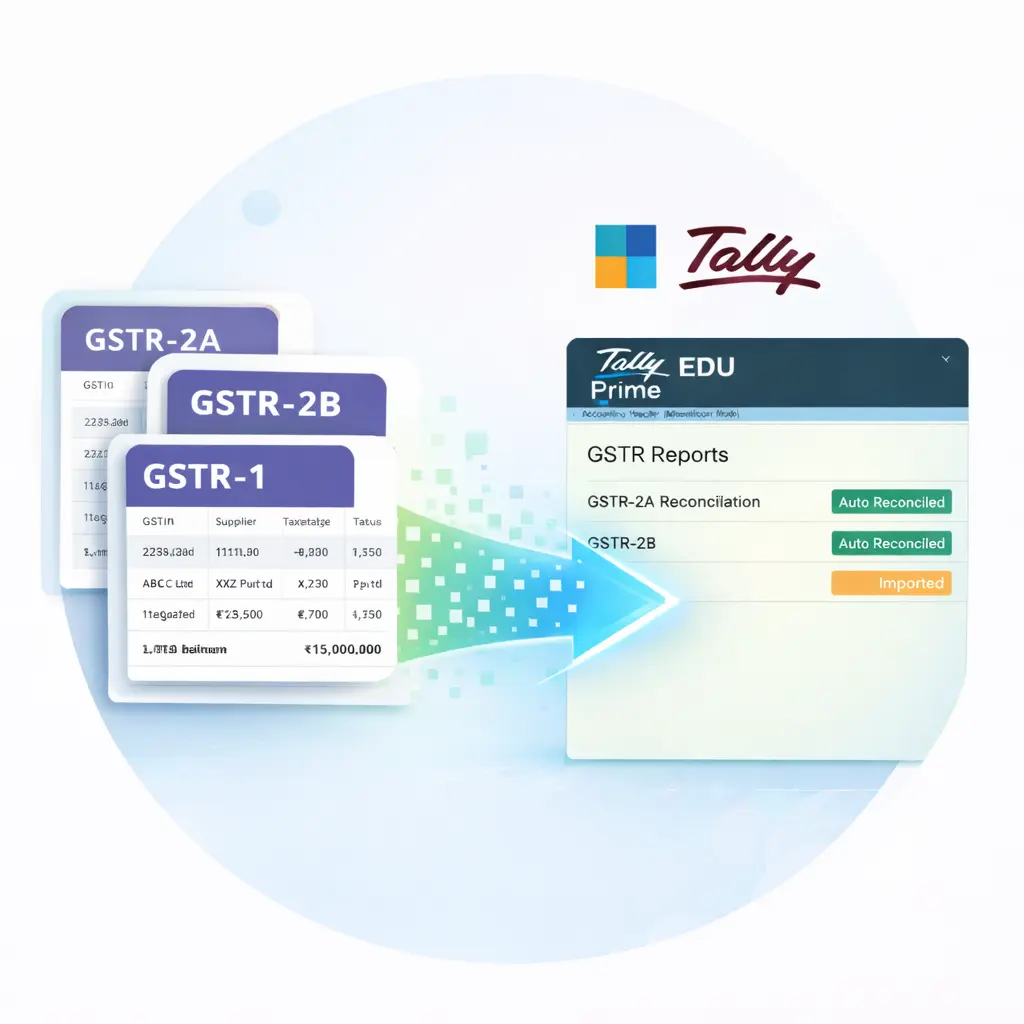 GSTR 2A 2B R1 to Tally